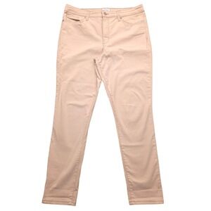 Crown & Ivy Millennium High-Rise Skinny Pants Beige Womens Size 12 34x27.5